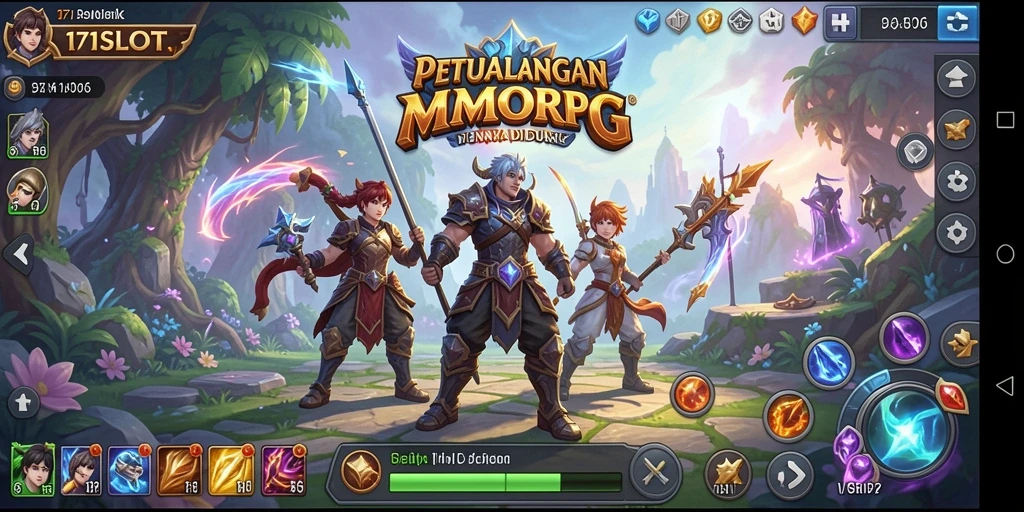 Screenshot utama 171SLOT menampilkan aksi seru dalam permainan MMORPG.