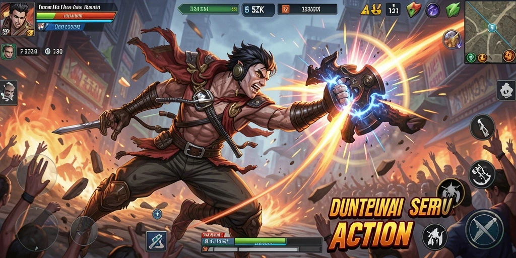 Tampilan seru gameplay 5ZK dengan aksi mendebarkan.