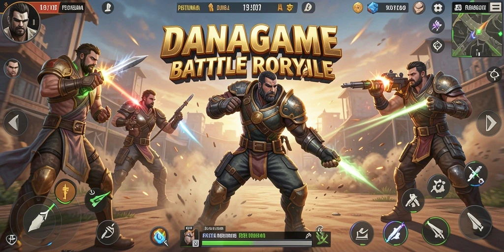 Tangkapan layar seru dari pertempuran di DANAGAME.