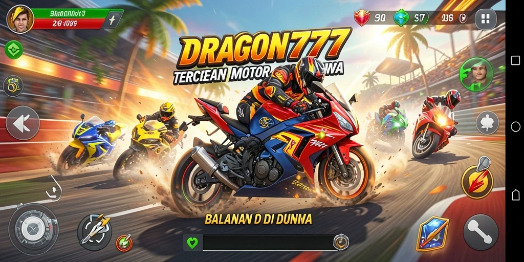 Tampilan menakjubkan dari balapan motor di DRAGON777.