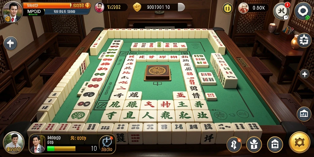 Tangkapan layar MPOID menampilkan aksi gameplay Mahjong yang menarik.