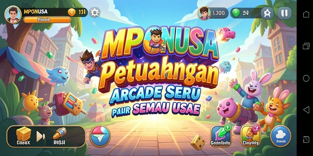 Tampilan gameplay MPONUSA yang penuh aksi dan seru.