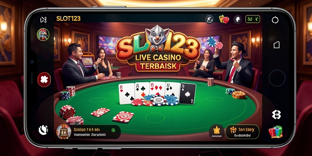 Tampilan gameplay SLOT123 yang menarik dalam sesi Live Casino.